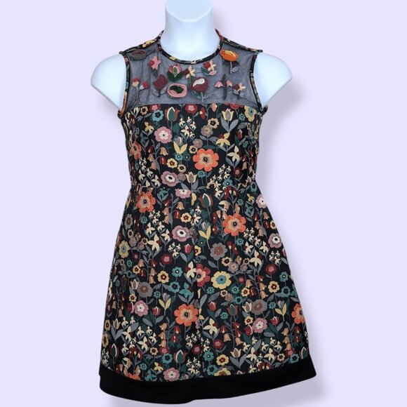 RED Valentino Dresses & Skirts - Red Valentino Embroidered Floral A-Line Dress